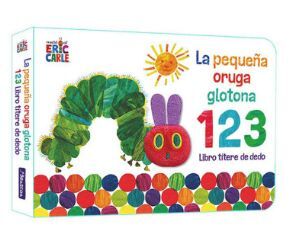 LA PEQUEÑA ORUGA GLOTONA 1 2 3. LIBRO TÍTERE DE DEDO